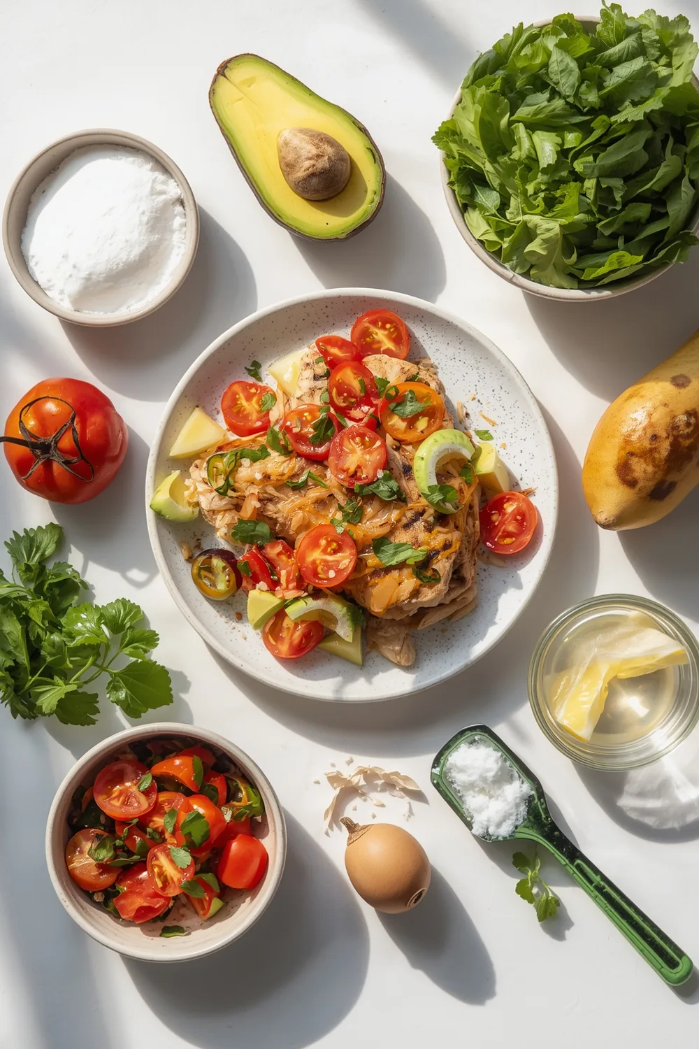 Easy Grilled Chicken with Avocado Tomato Salad