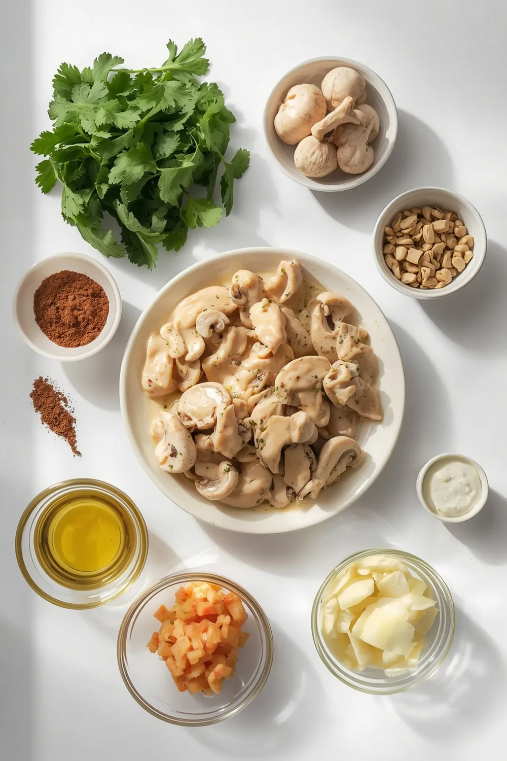 Quick Crockpot Creamy Garlic Mushroom Chicken