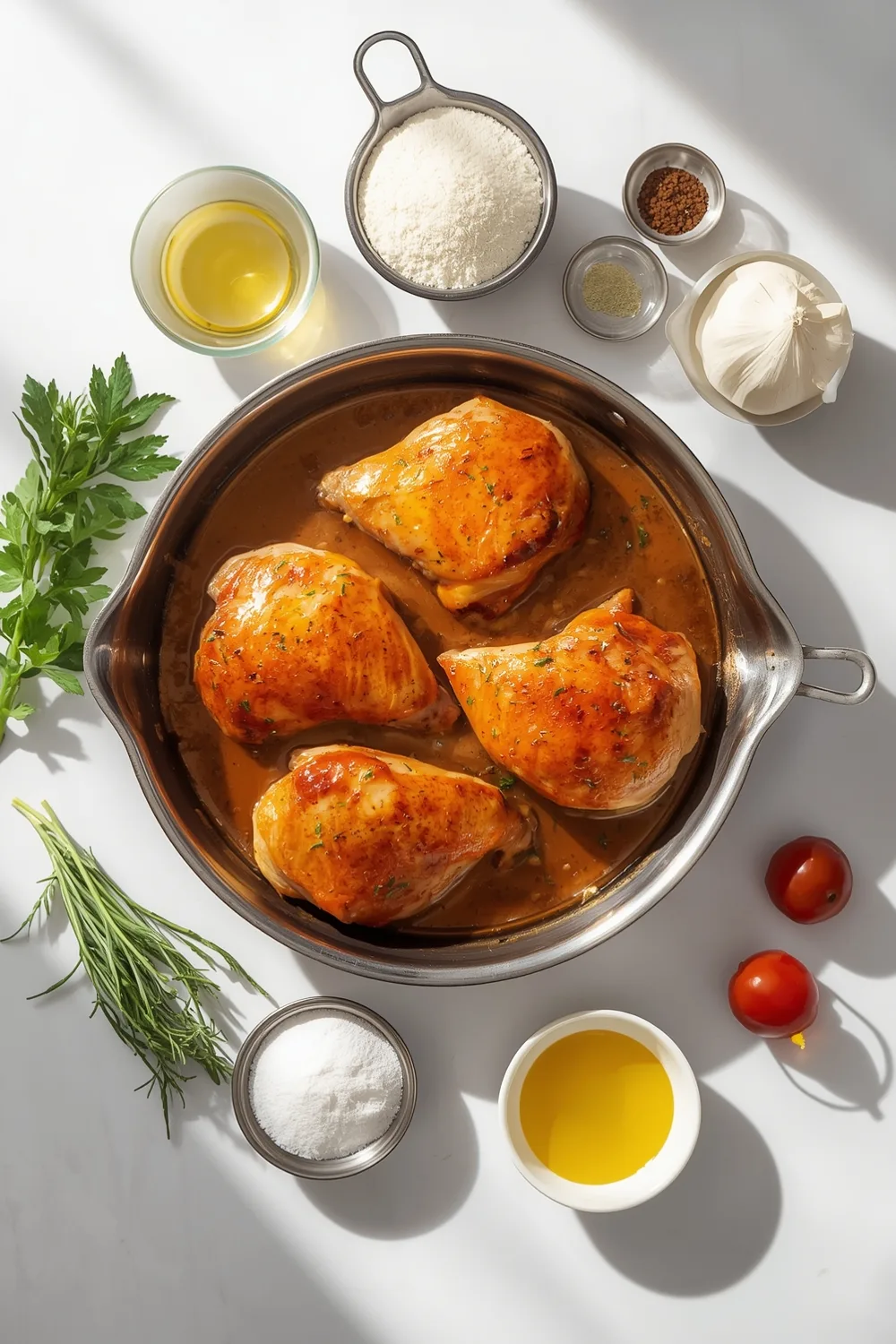 Delicious Quick Juicy Skillet Garlic Herb Chicken in 25 Minutes 1 Quick Juicy Skillet Garlic Herb Chicken in 25 Minutes