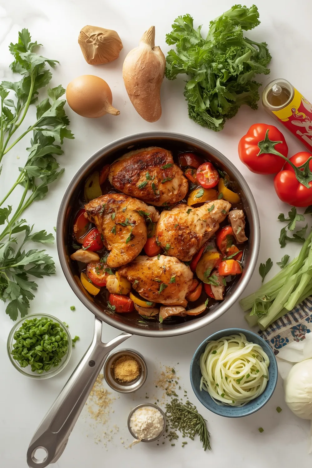 Healthy One Pan Balsamic Chicken with Vegetables