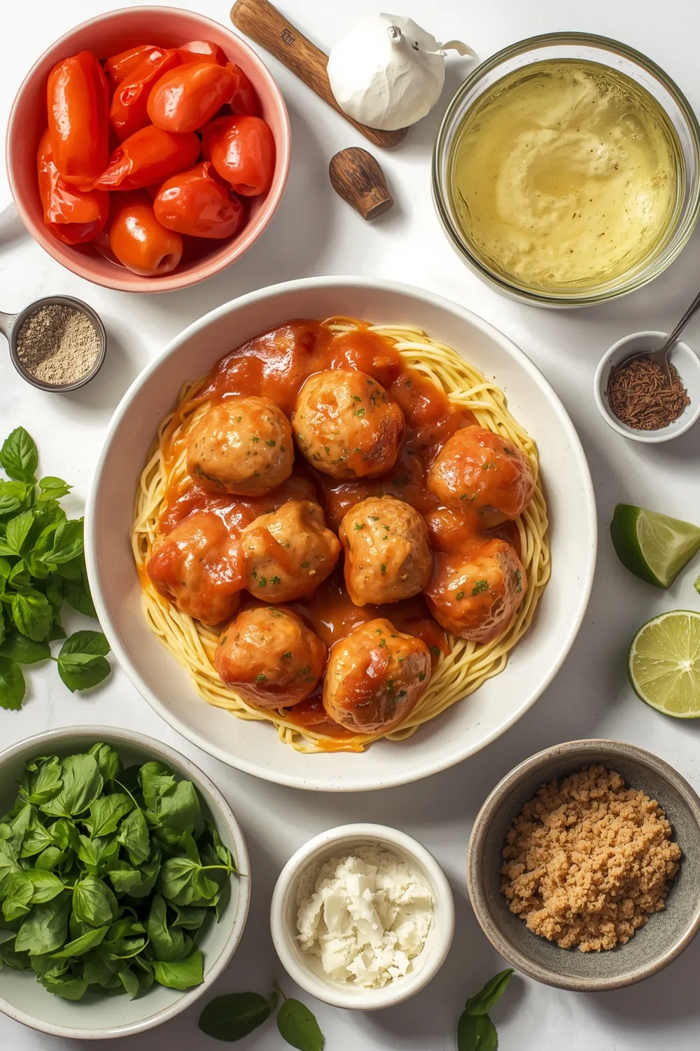 Easy Cheesy Baked Chicken Parmesan Meatballs
