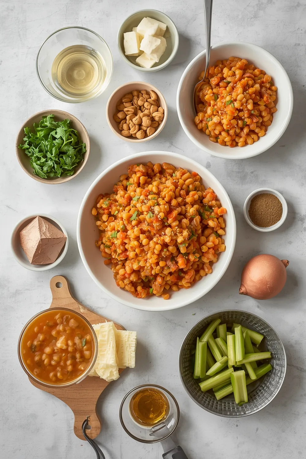 Easy 4 Ingredient Cheesy Lentil Skillet Dinner
