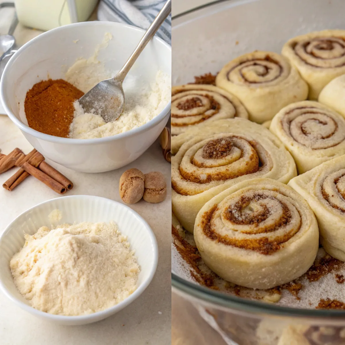 Eggnog Cinnamon Rolls