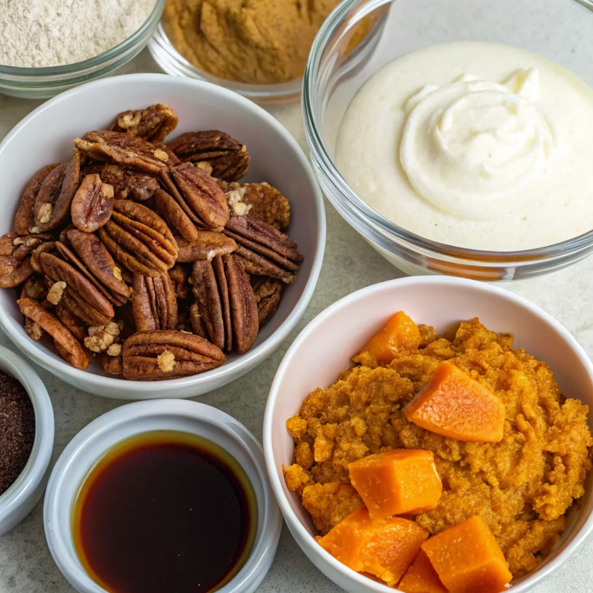 Flourless Maple Pecan Pumpkin Yogurt Cake