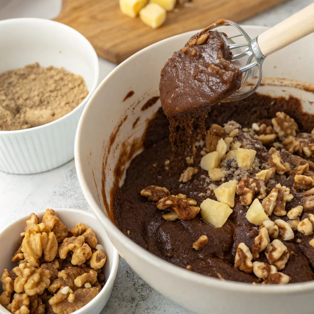 No-Bake Brownies with Walnuts