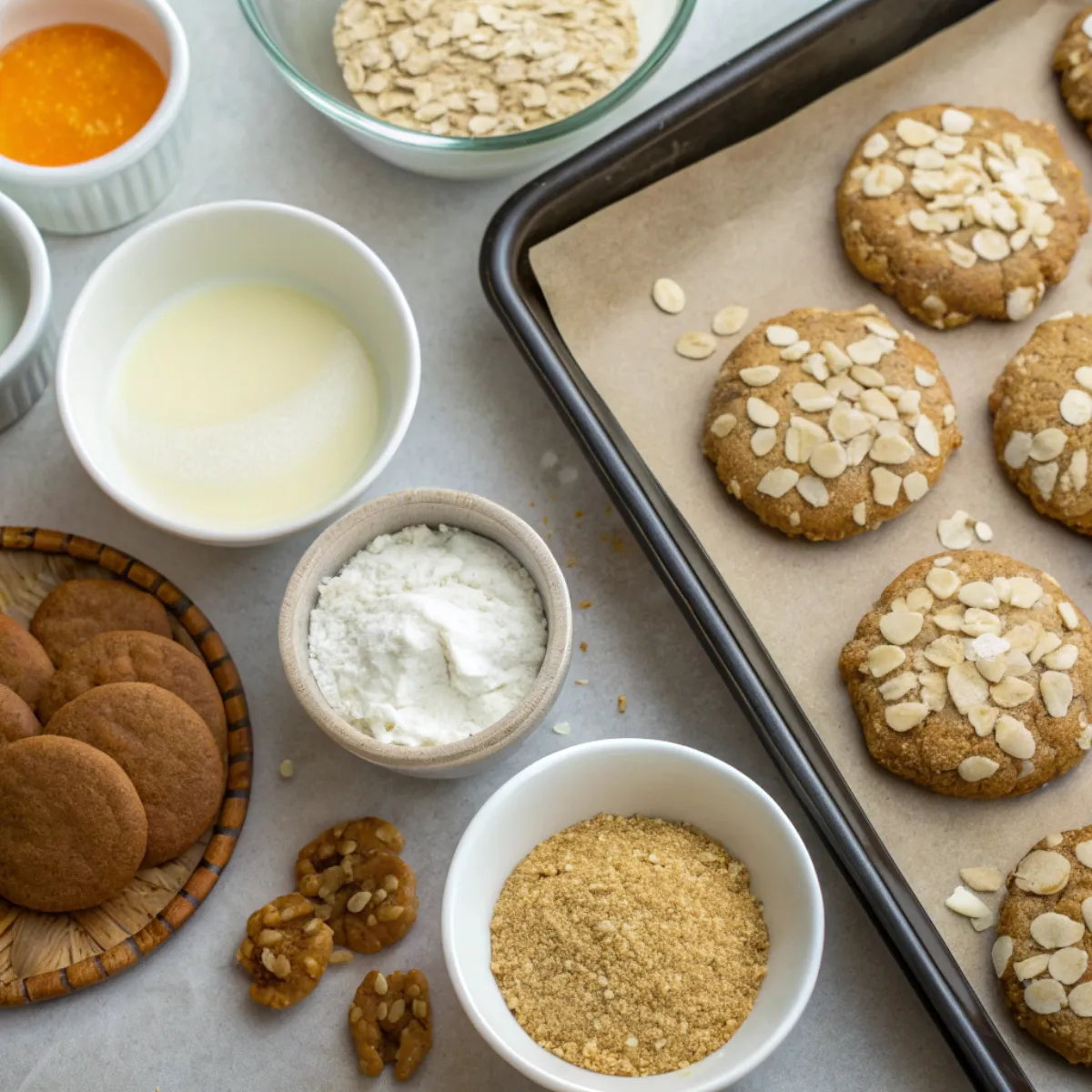 Gluten-Free Iced Ginger Oatmeal Cookies