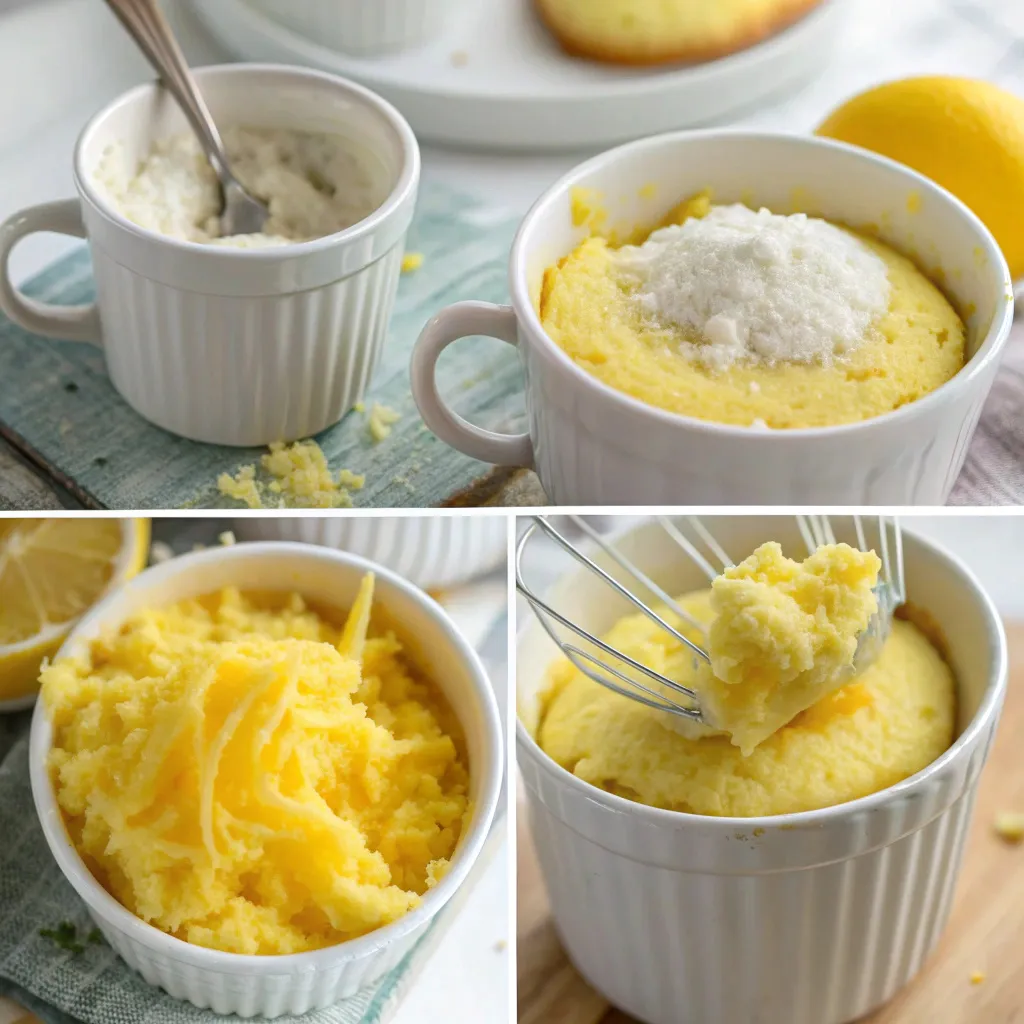 Lemon Cottage Cheese Mug Cake