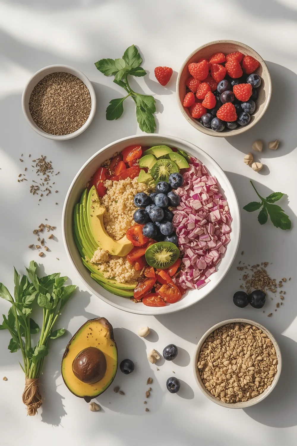 Easy Nourishing Wellness Breakfast Bowl with Avocado and Quinoa