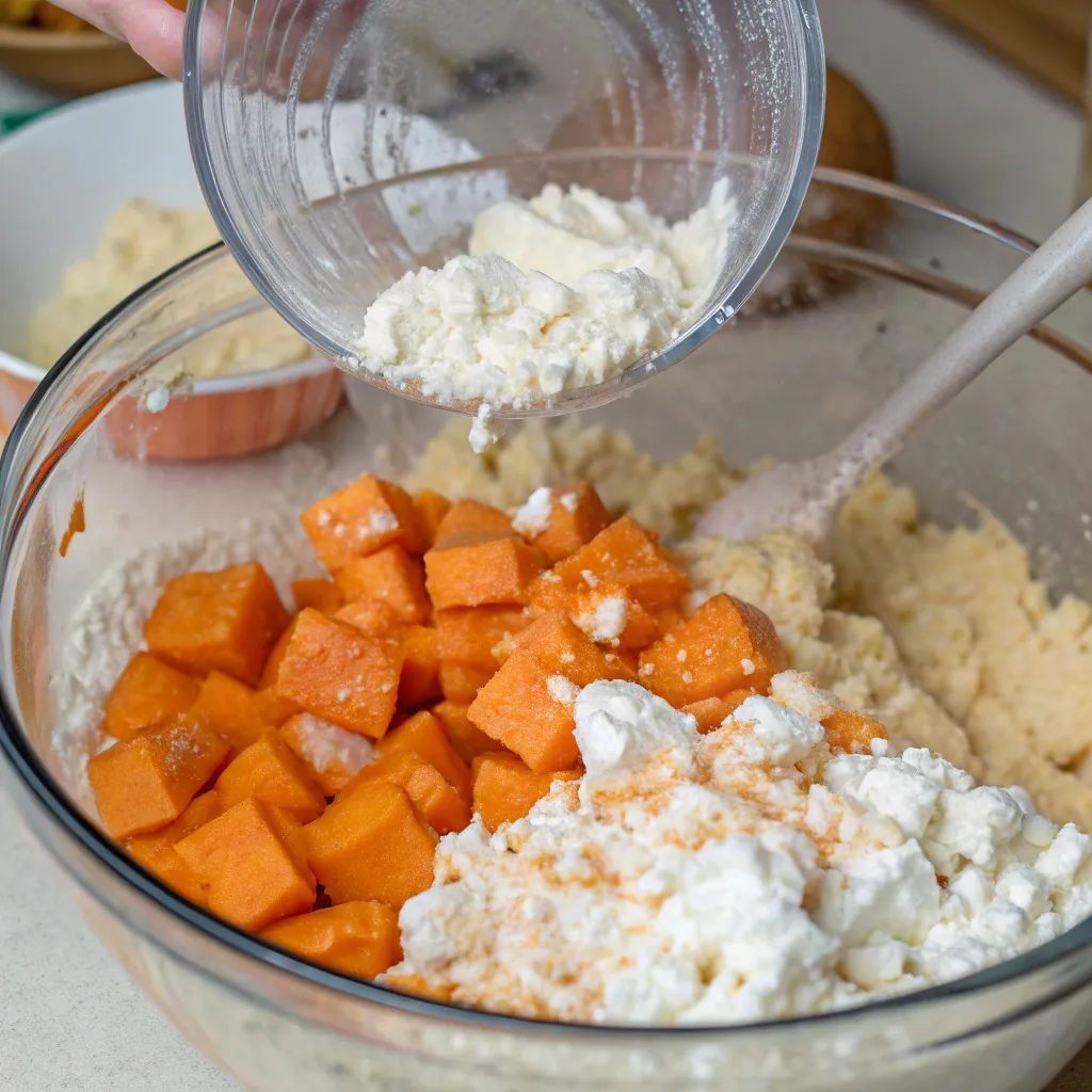 Sweet Potato Cottage Cheese Casserole