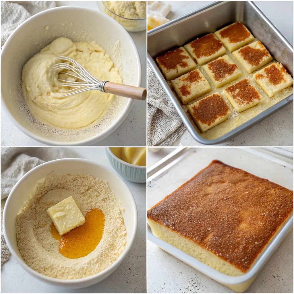 Irresistible Vanilla Custard Cake Squares with Burnt Sugar Finish (12 Golden Pieces) 8 Vanilla Custard Cake Squares with Burnt Sugar Finish