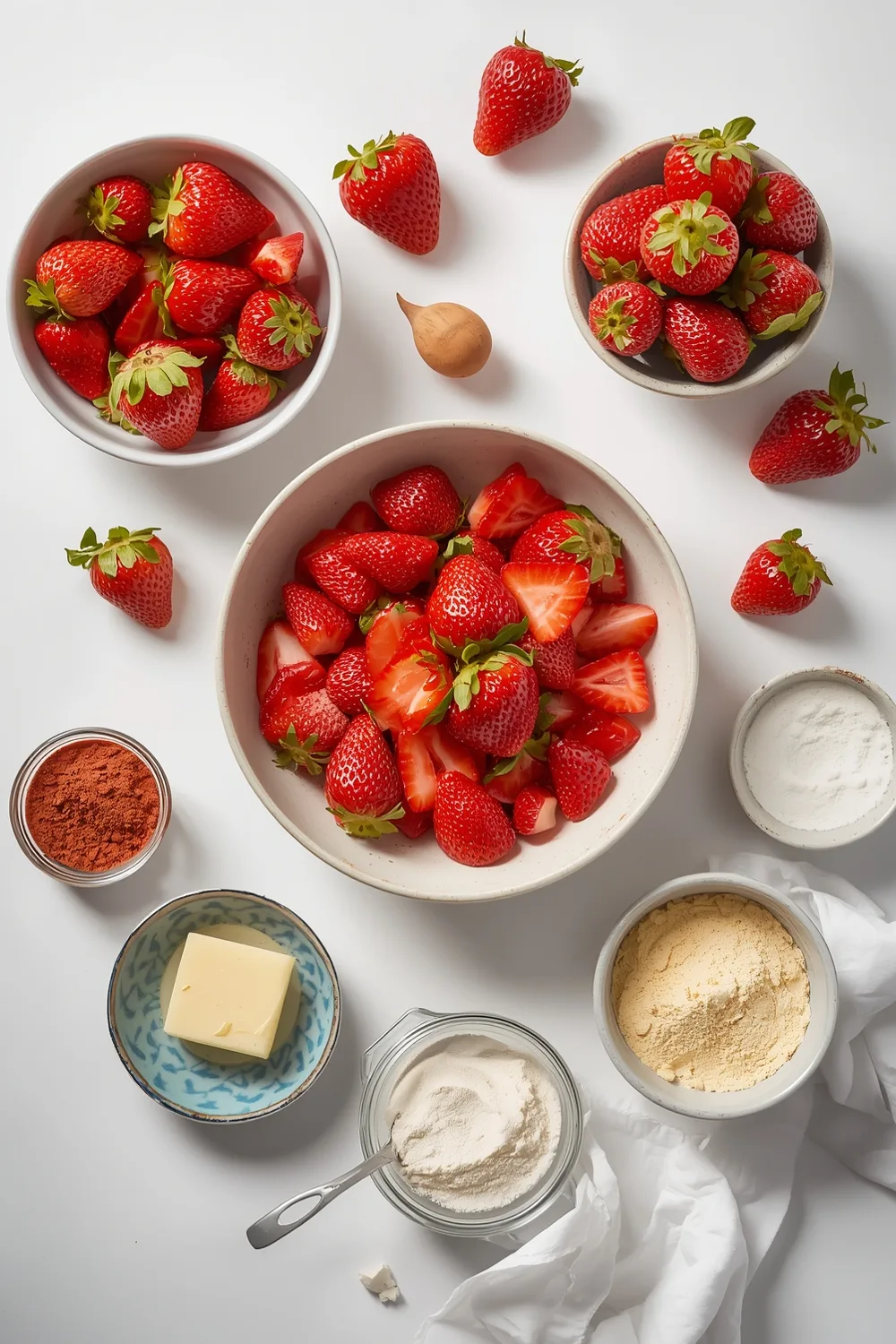 Moist Easy Strawberry Cake with Real Strawberries