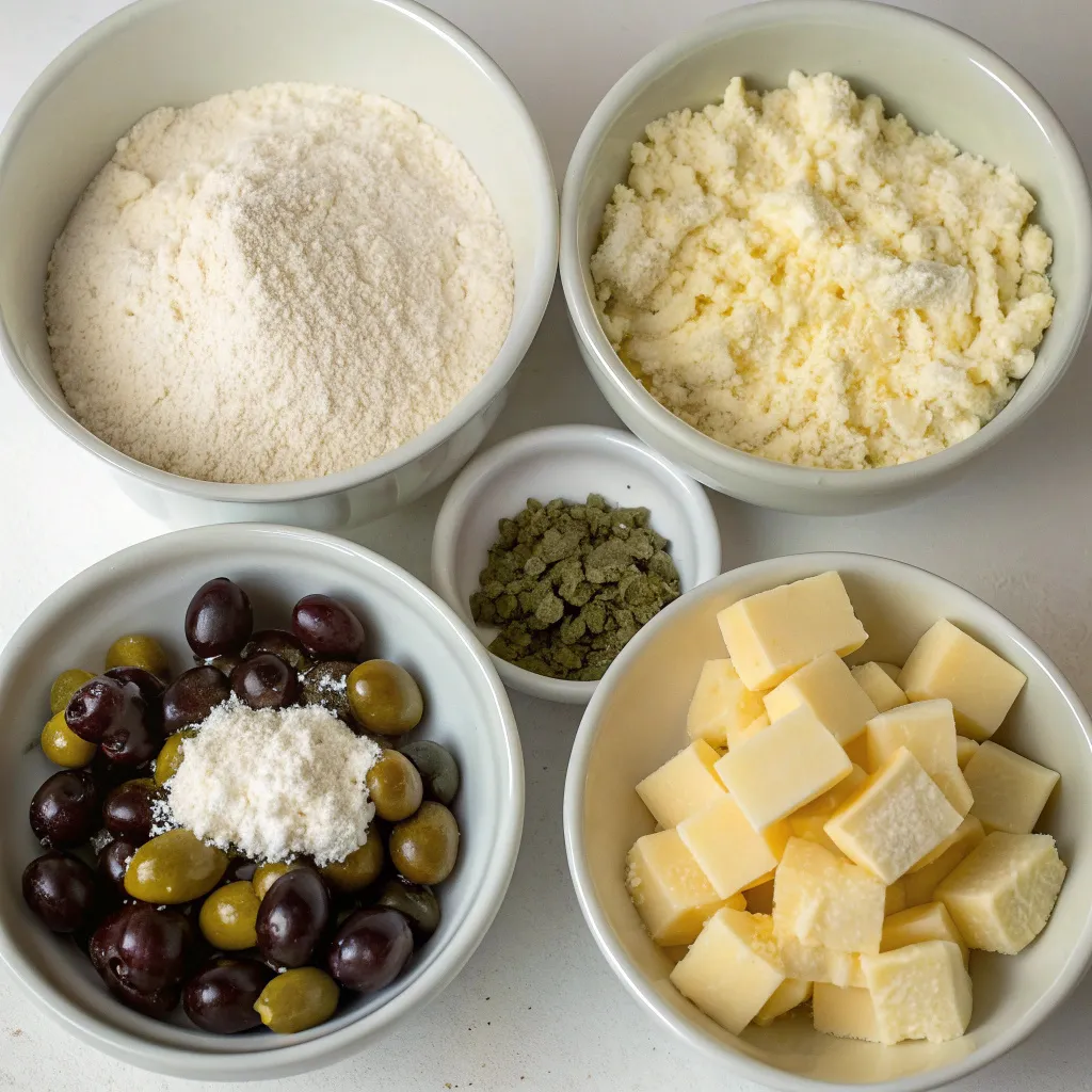 No-Knead Olive and Cheese Loaf