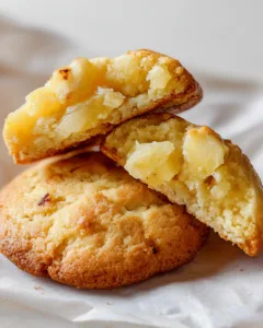 Pineapple Cookies with Cream Cheese Glaze