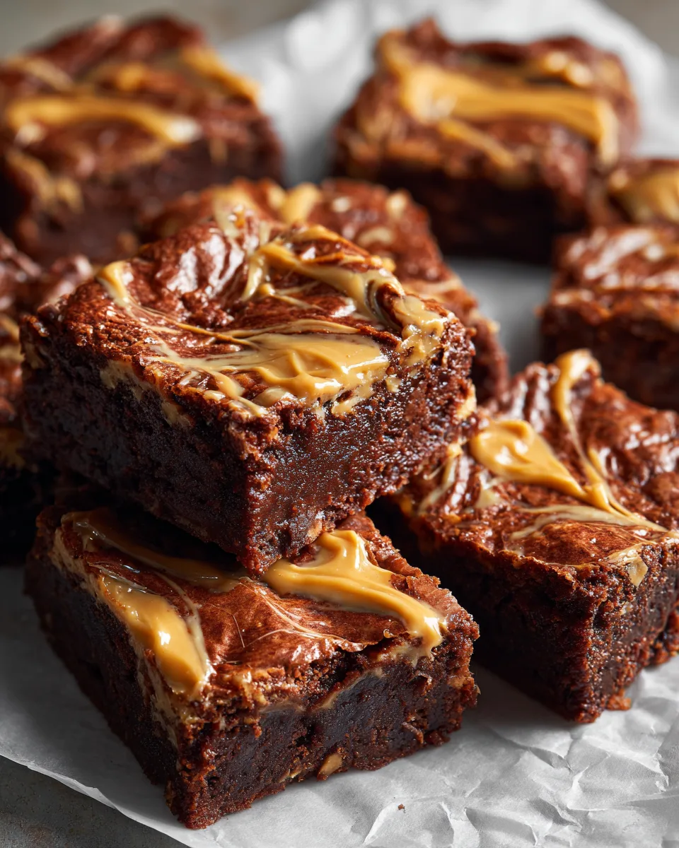 Rich Chocolate Peanut Butter Cottage Cheese Brownies