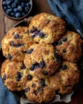 Blueberry Cathead Biscuits with Cinnamon Crunch