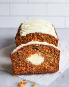 Carrot Cake Loaf with Cream Cheese Frosting
