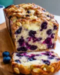Cottage Cheese Banana Bread with Blueberries