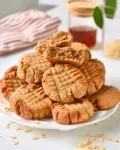 4-Ingredient Oat Flour Peanut Butter Cookies