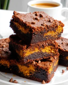 Pumpkin Peanut Butter Brownies
