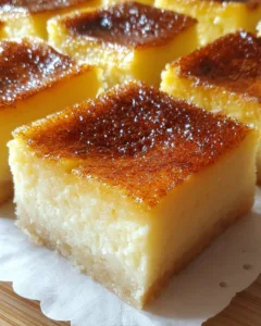Vanilla Custard Cake Squares with Burnt Sugar Finish