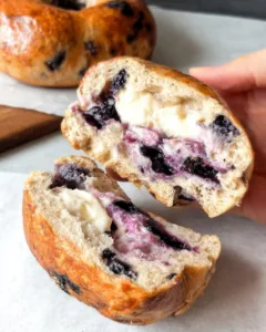 Healthy Blueberry Bagels