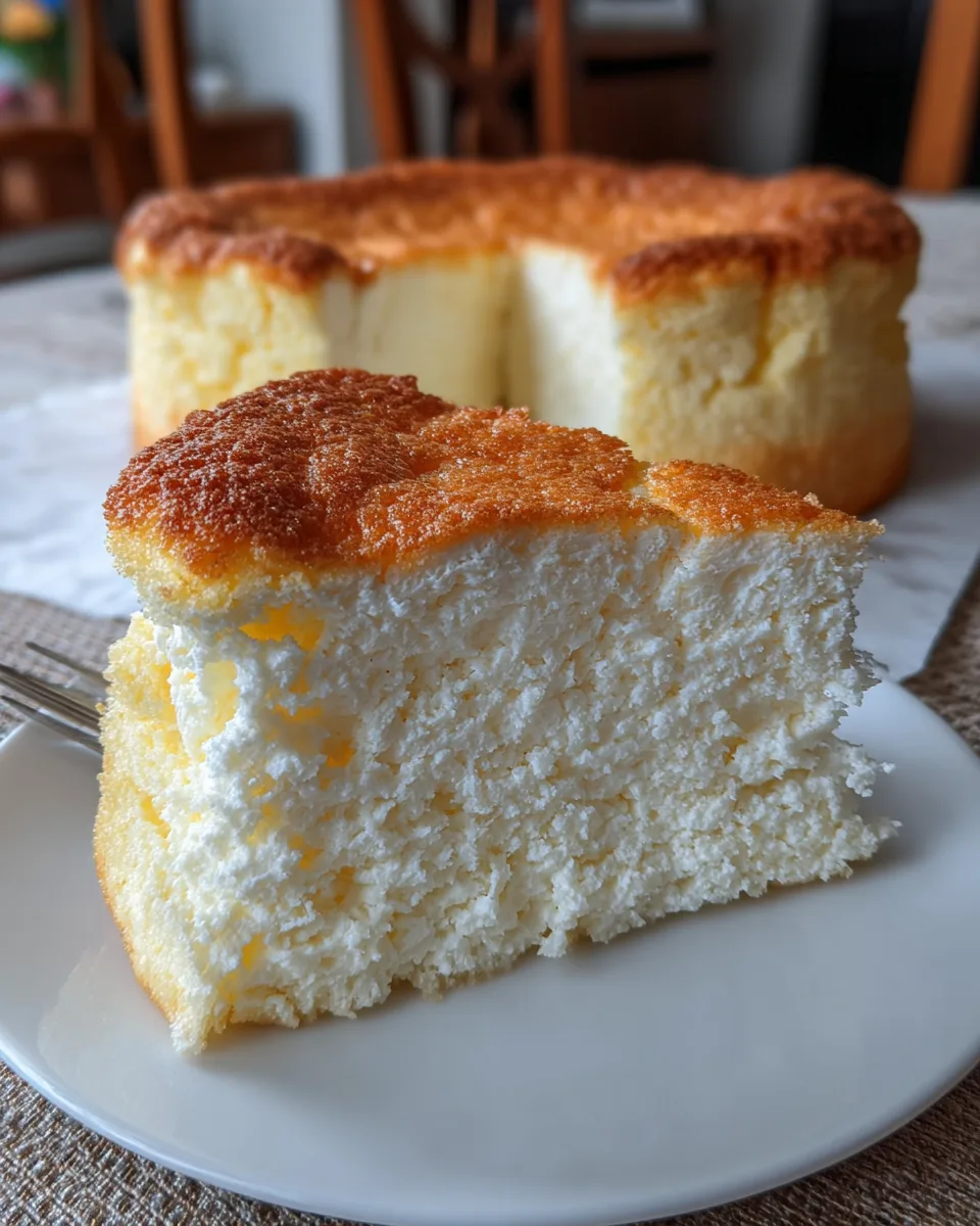 Orange Cottage Cheese Cloud Cake