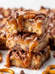 Salted Caramel Pretzel Blondies