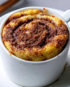 Coffee Cake Cinnamon Swirl Mug Cake