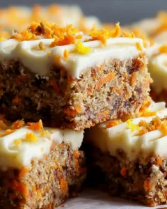 No Sugar Cottage Cheese Carrot Cake Bars