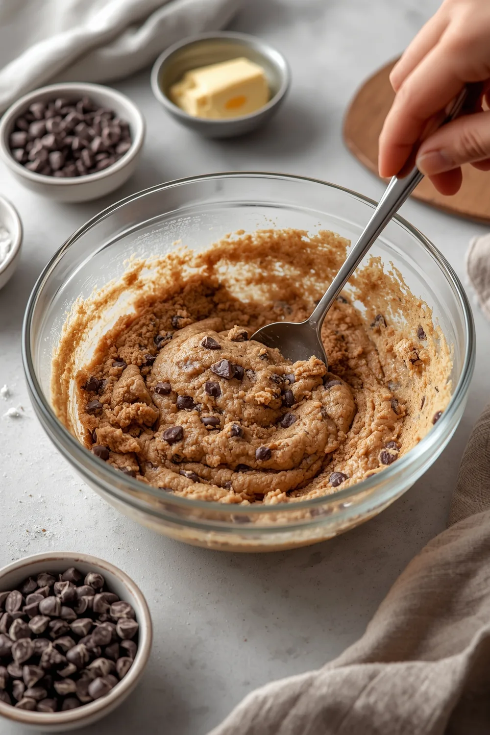 Thick and Chewy Bakery Style Chocolate Chip Cookies Recipe