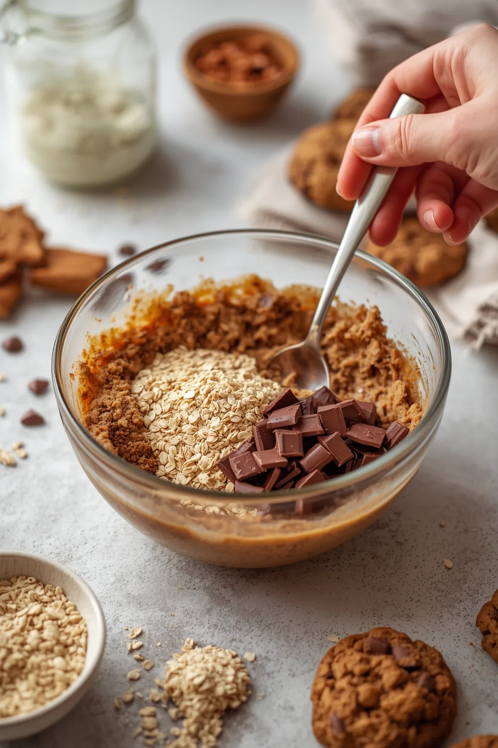 Chewy Cowboy Cookies Loaded with Oats and Chocolate