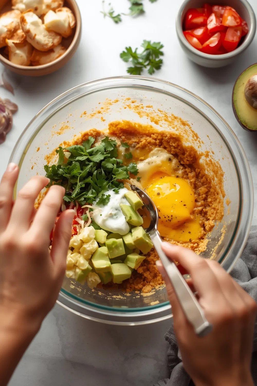 Easy Southwest Breakfast Burrito Bowl with Avocado and Eggs