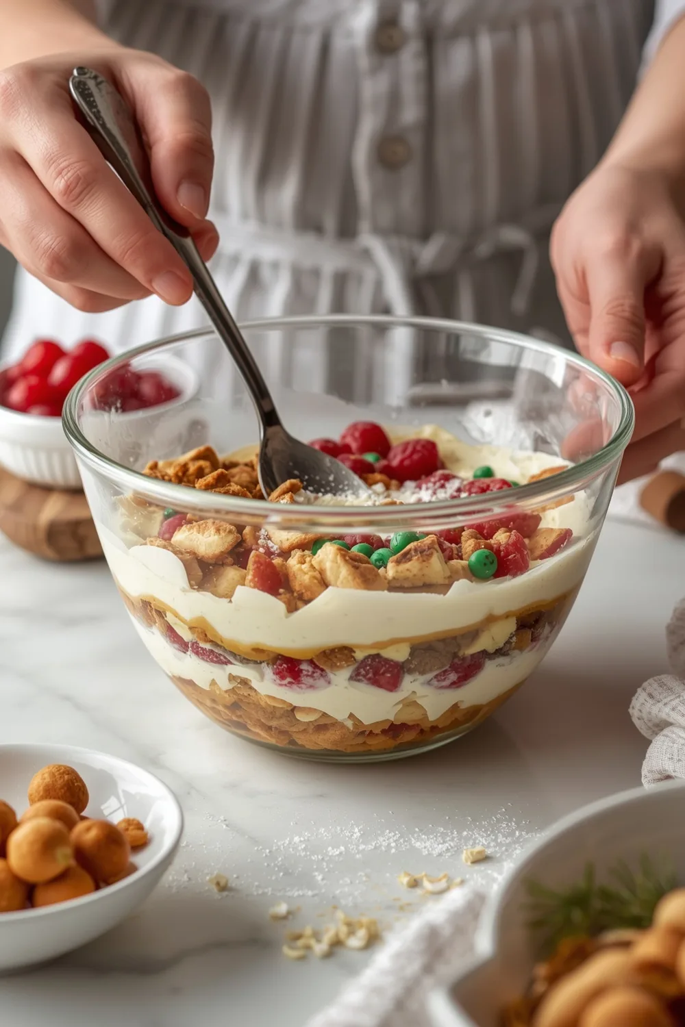 Irresistible Easy Christmas Cookie Trifle Recipe for 8 Servings 2 Easy Christmas Cookie Trifle with Holiday Flavors Layers