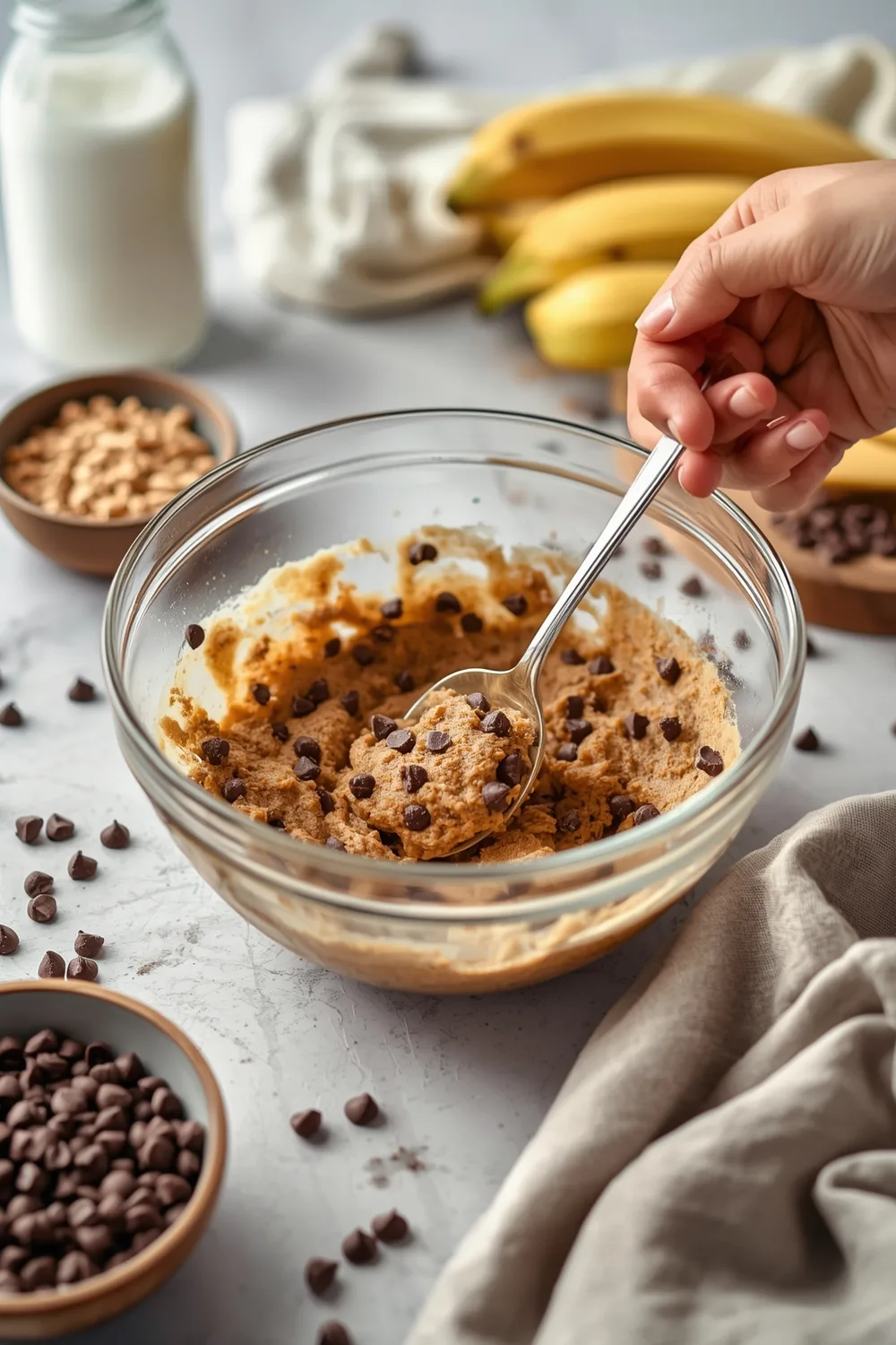 Nutty Banana Chocolate Chip Muffins Bakery Style Delight