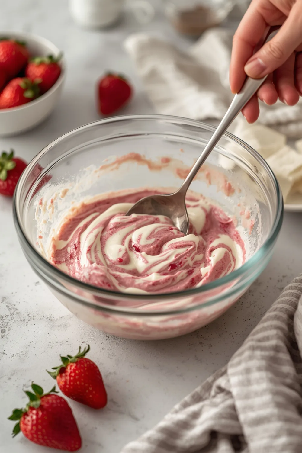 Irresistible Easy Strawberry Blondies with Cream Cheese Swirl Delight 2 Easy Strawberry Blondies with Cream Cheese Swirl Delight