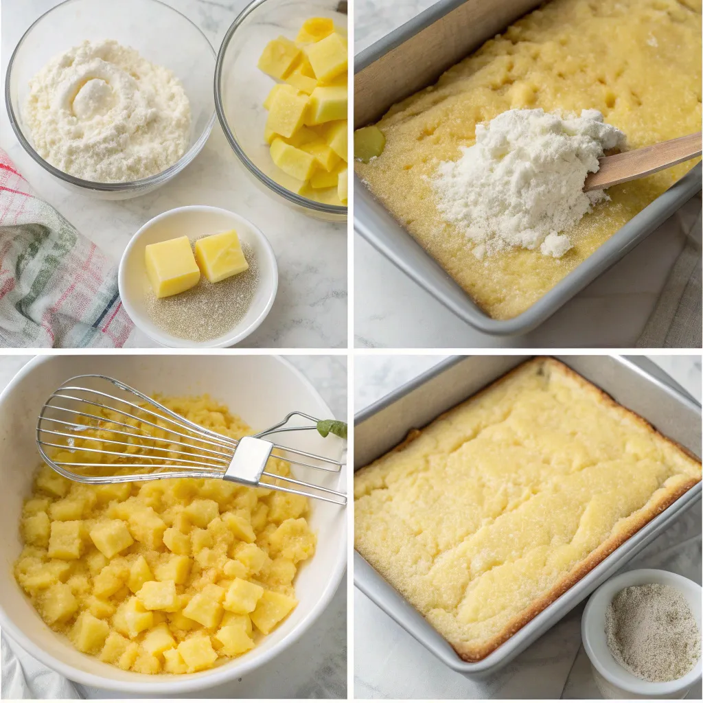 2 Ingredient Pineapple Cake Bars