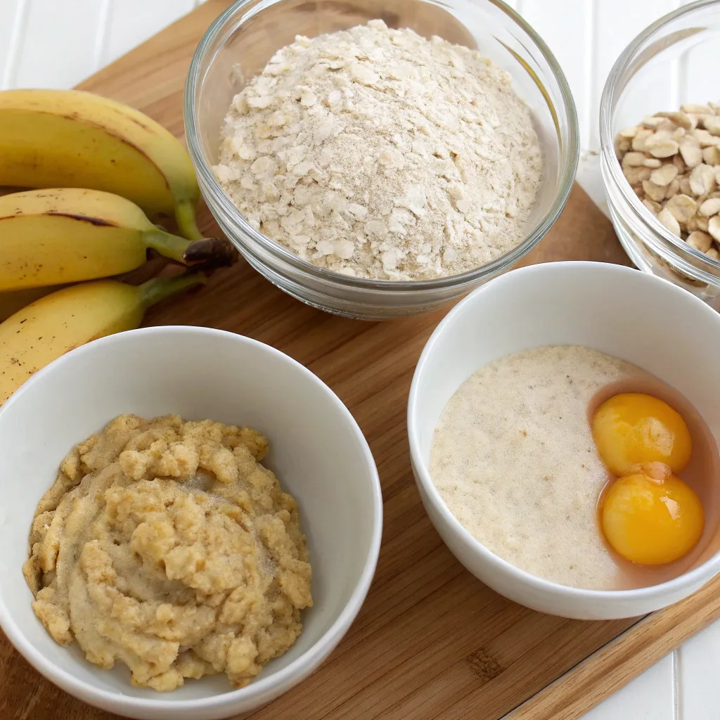 3-Ingredient Banana Oatmeal Muffins