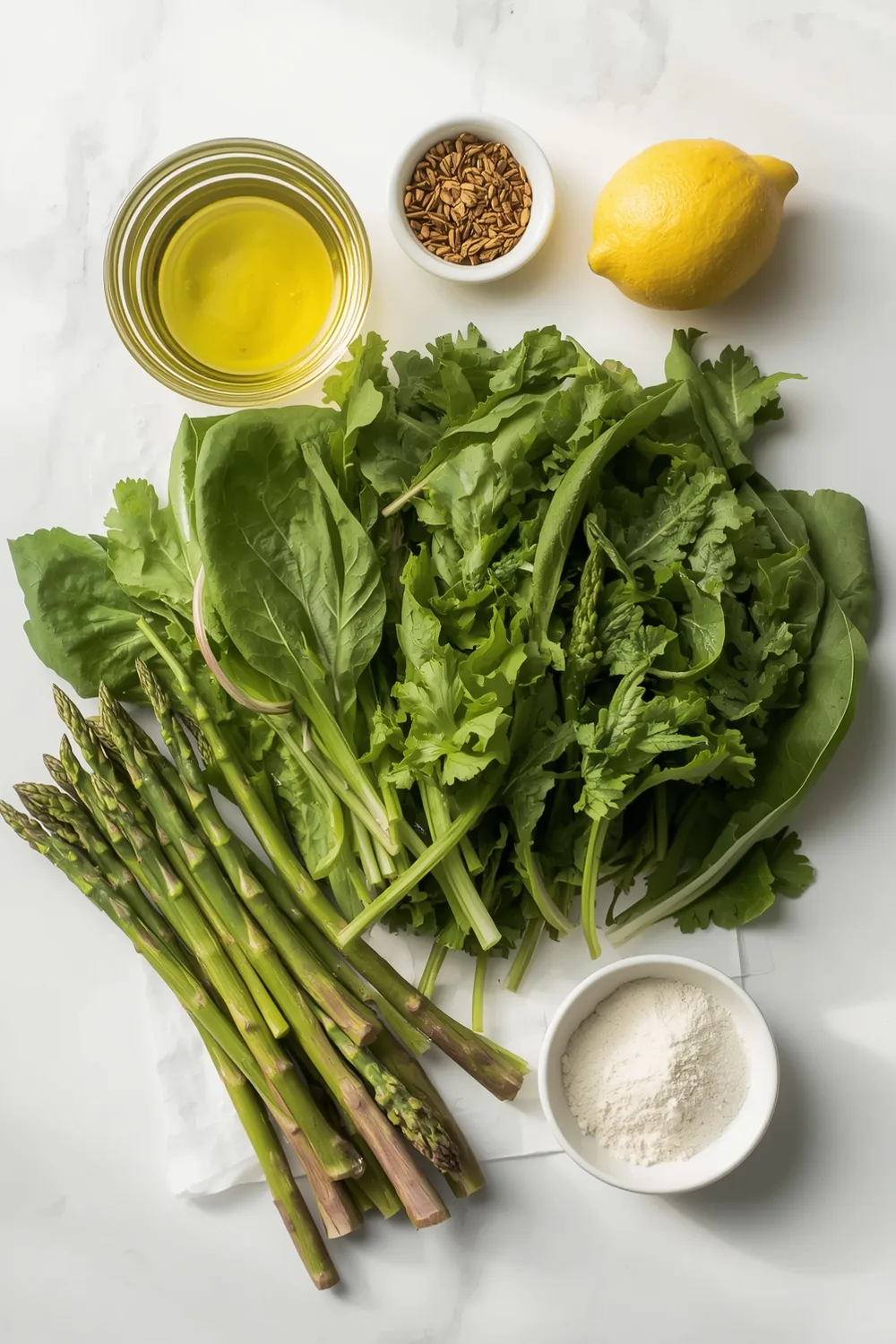 Delicious Easy Lemon Vinaigrette Asparagus Salad (4 Servings) 1 Easy Lemon Vinaigrette Asparagus and Spring Greens Salad