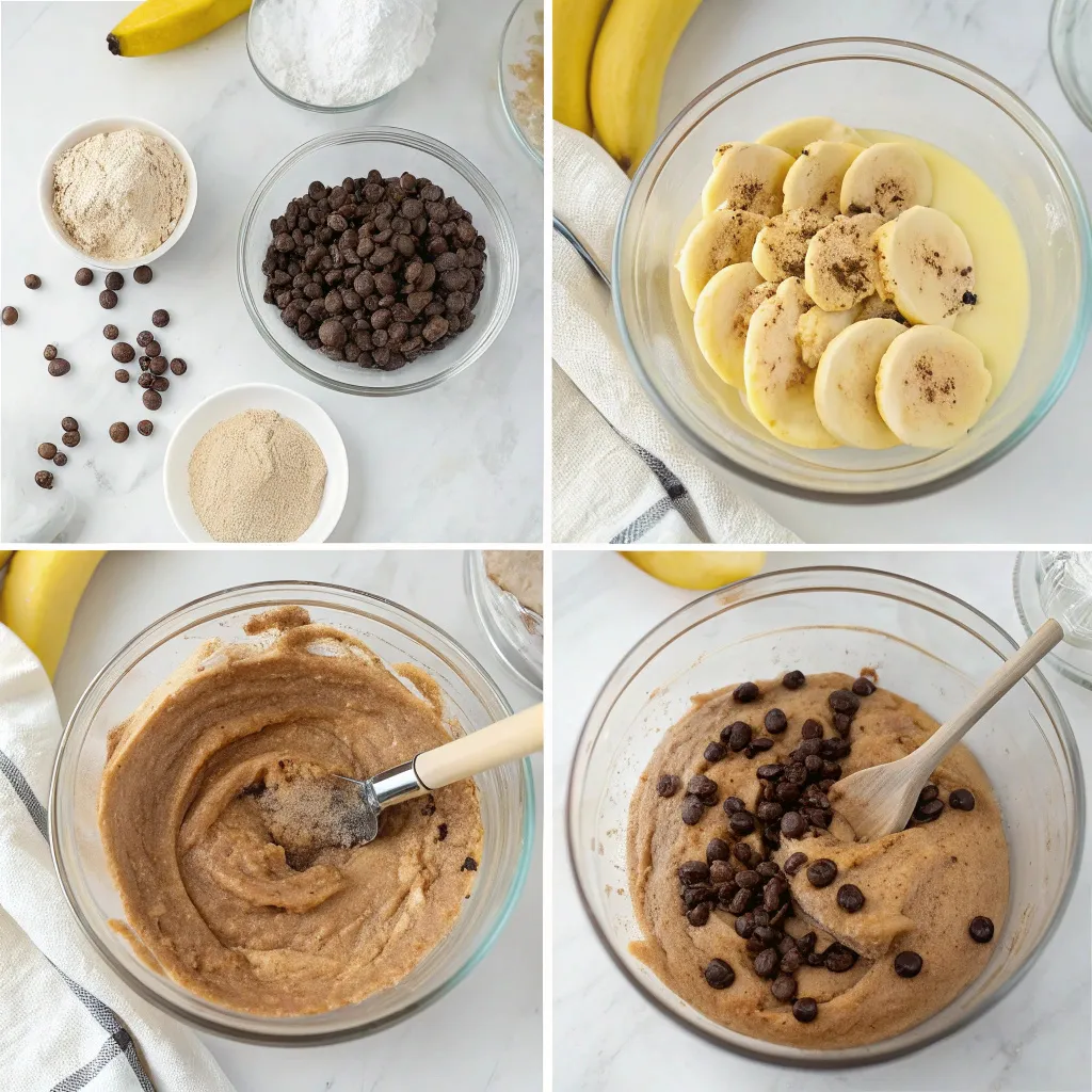 Healthy Banana Chocolate “Protein Swirl” Bread with Peanut Butter Ribbons
