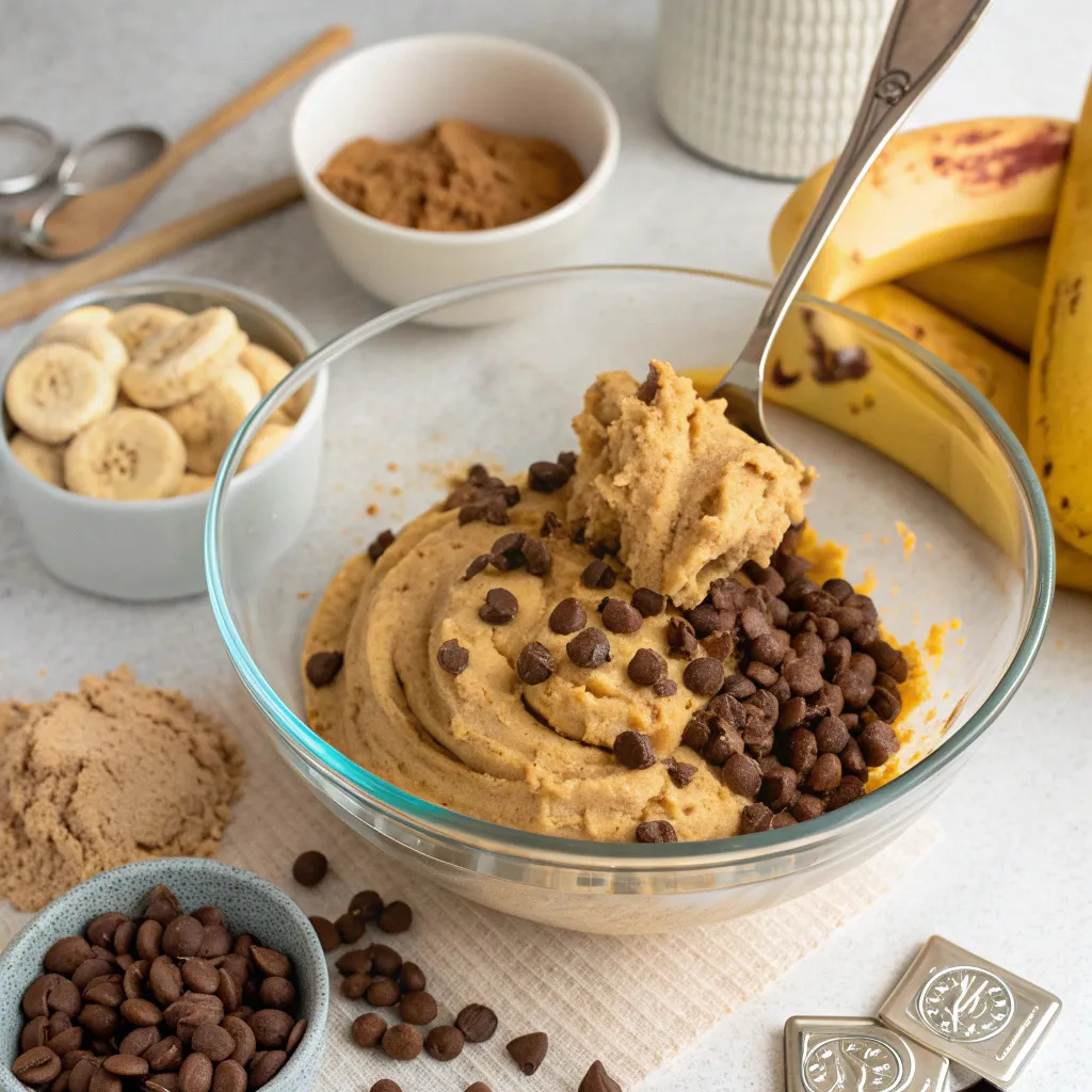 Banana Cinnamon Peanut Butter Chocolate Cookies