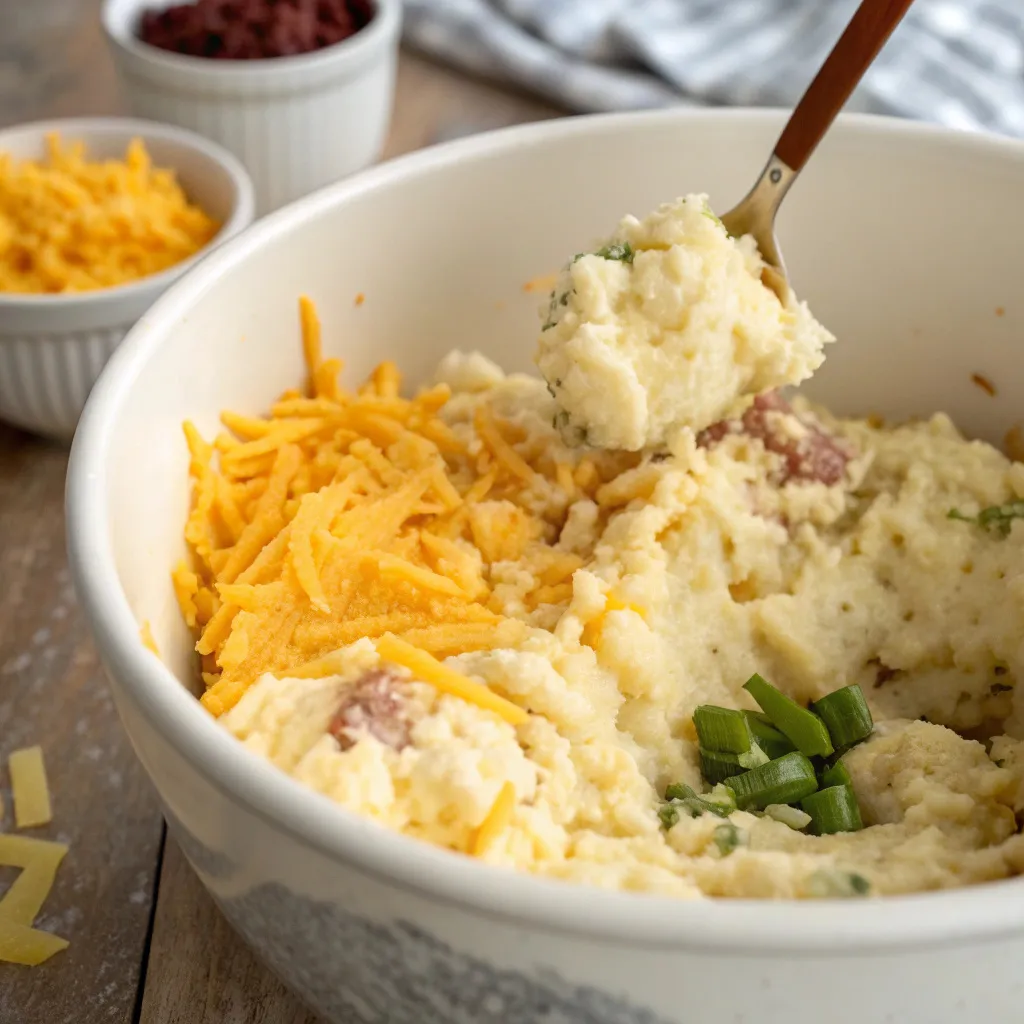 Crispy Cheesy Mashed Potato Puffs