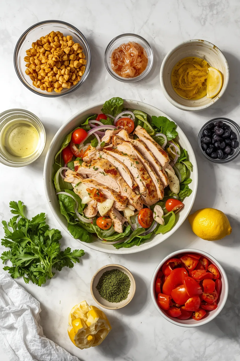 Easy Rotisserie Chicken Salad with Lemon Yogurt