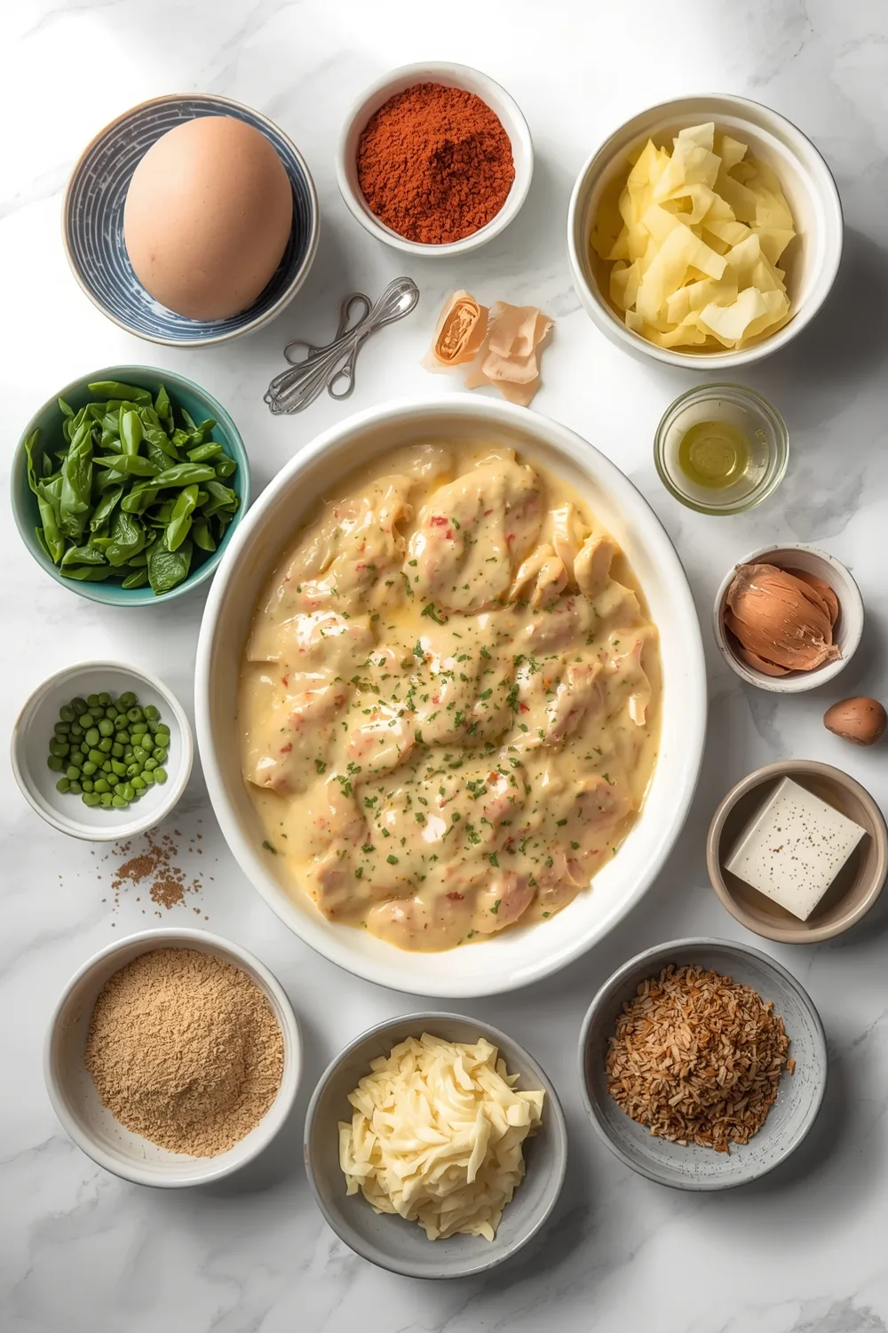 Quick Creamy One Pot Chicken Alfredo Bake