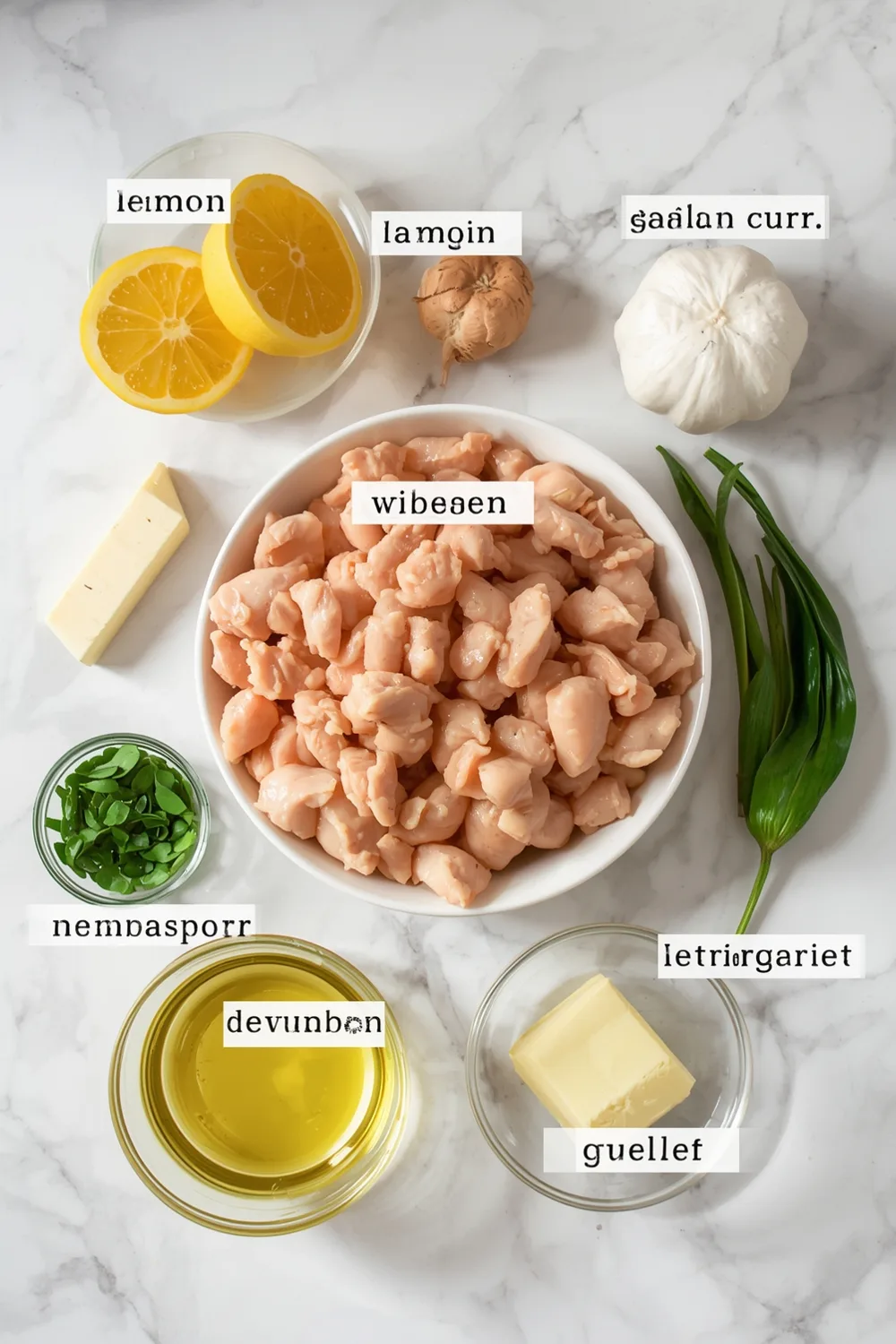 Easy 4 Ingredient Lemon Garlic Chicken Skillet