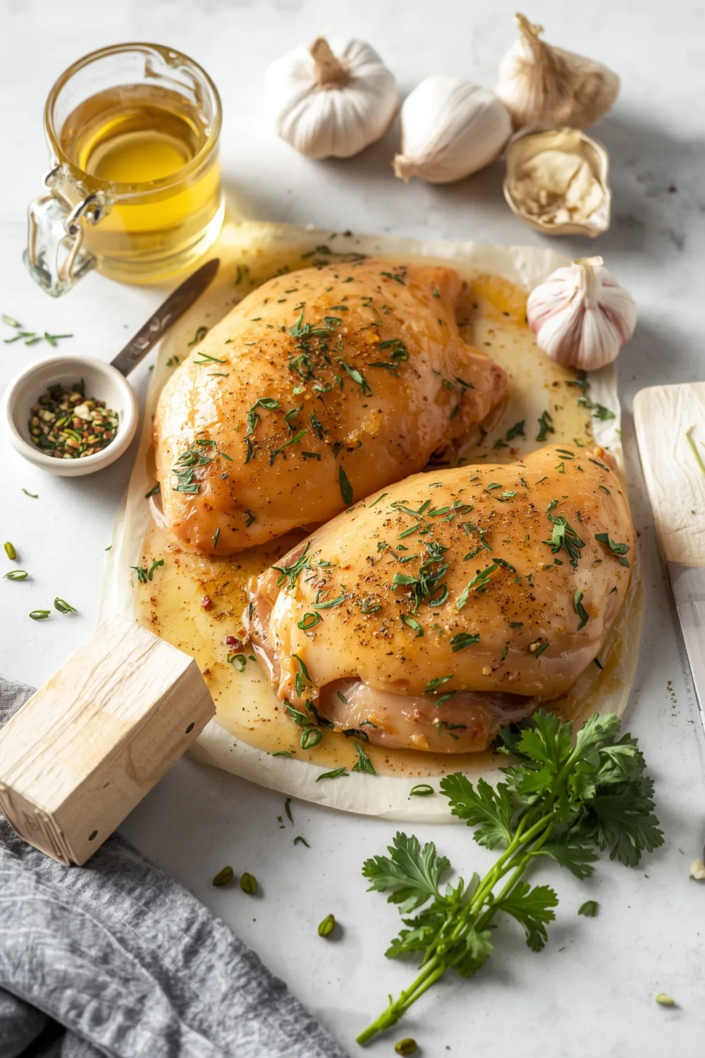 Easy Juicy Baked Garlic Herb Chicken Breast
