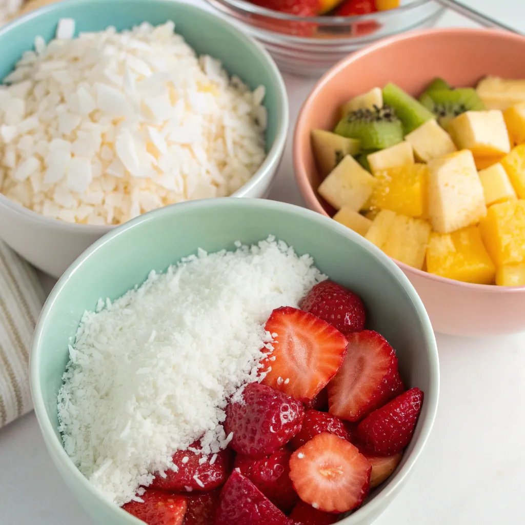 Coconut and Mixed Fruit Traditional Cake