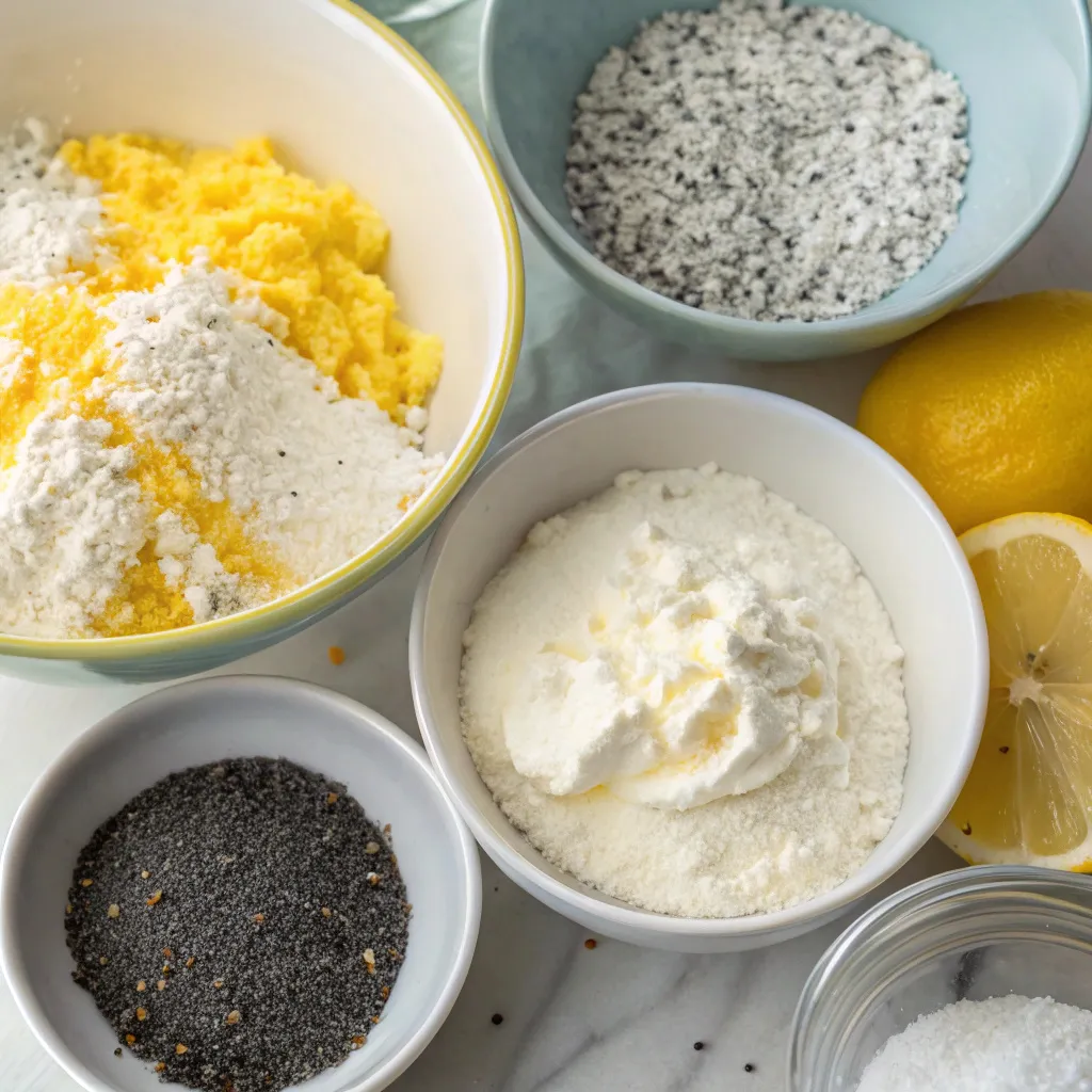 Cottage Cheese Lemon Poppy Seed Mug Cake