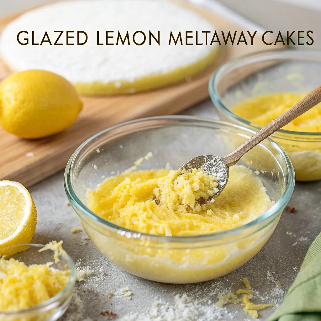 Glazed Lemon Meltaway Cakes