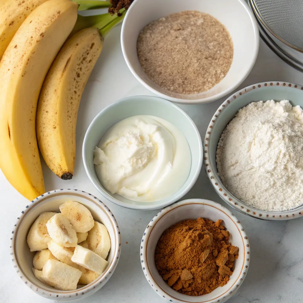 Greek Yogurt Banana Cinnamon Snack Cake Slices