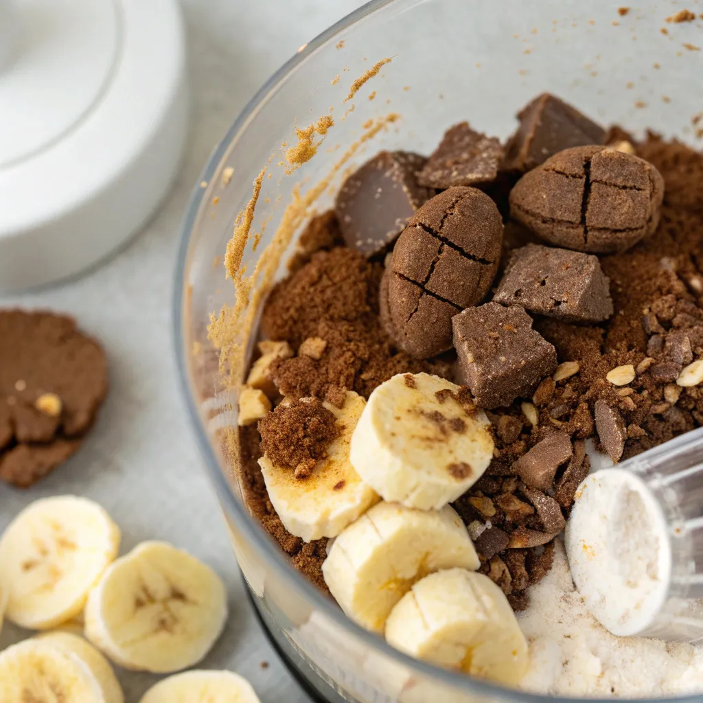 Greek Yogurt Chocolate Banana Brownie Bites with Crackled Tops